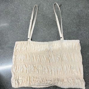 Faithful the brand size m ivory cream only used 1 scrunch top